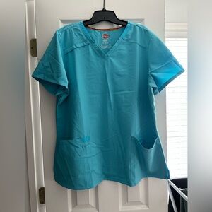 Dickies Turquoise Stretch Scrub Top
